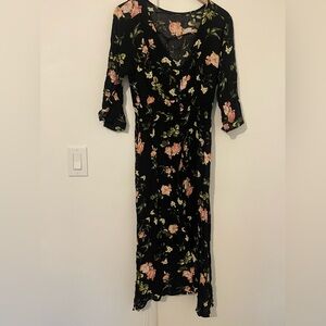 Floral Black Dress